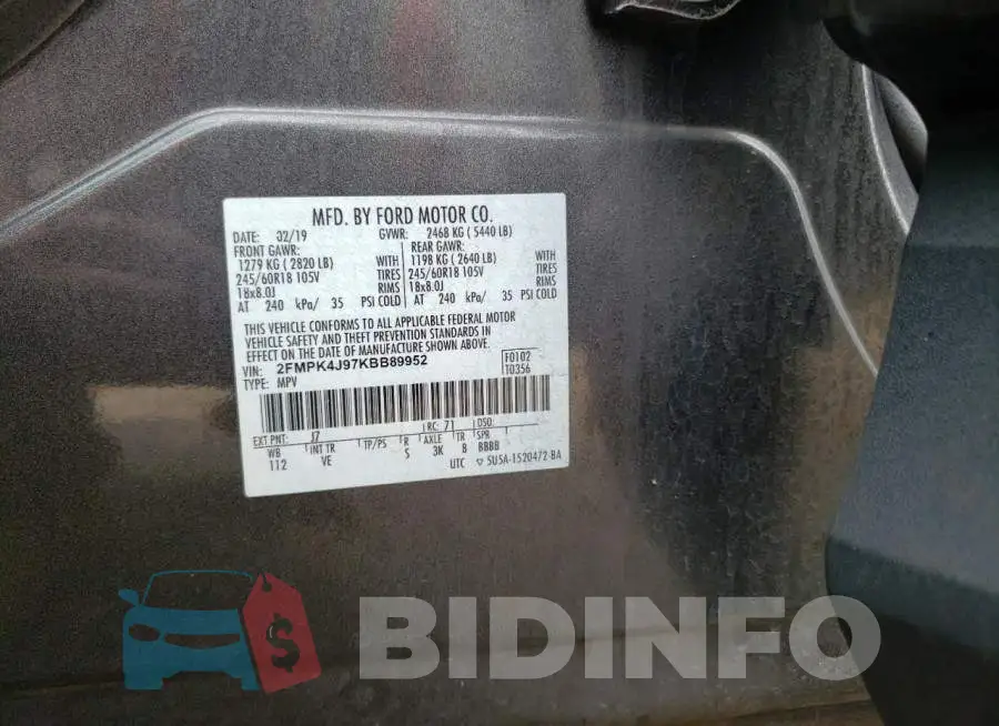 2FMPK4J97KBB89952 Photo# 14