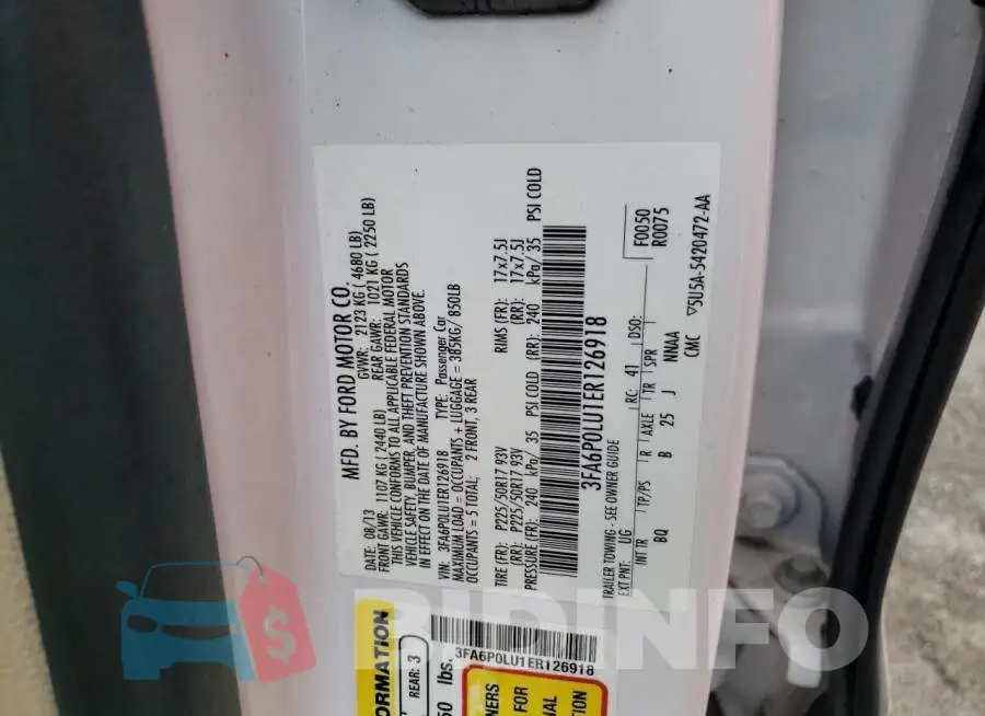 3FA6P0LU1ER126918 Photo# 12