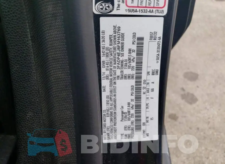 3FADP4EJ8FM163769 Photo# 12