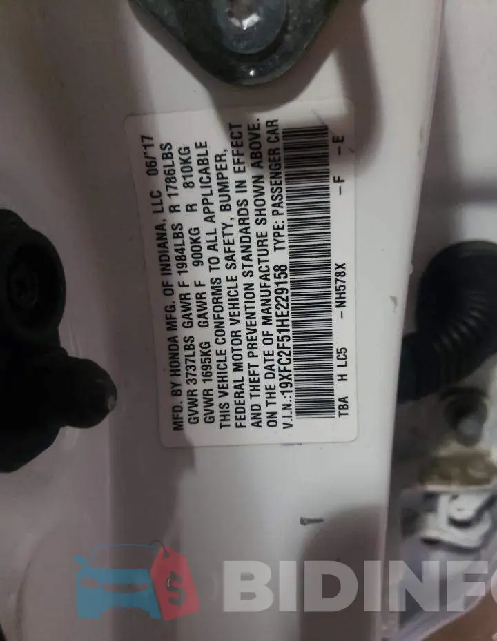19XFC2F51HE229158 Photo# 12