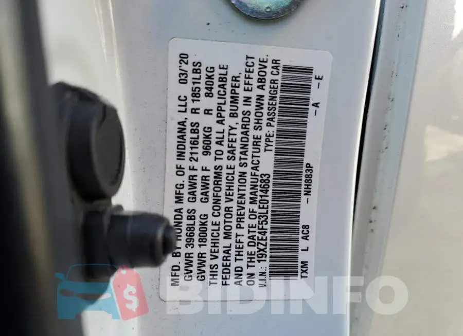 19XZE4F53LE014683 Photo# 10