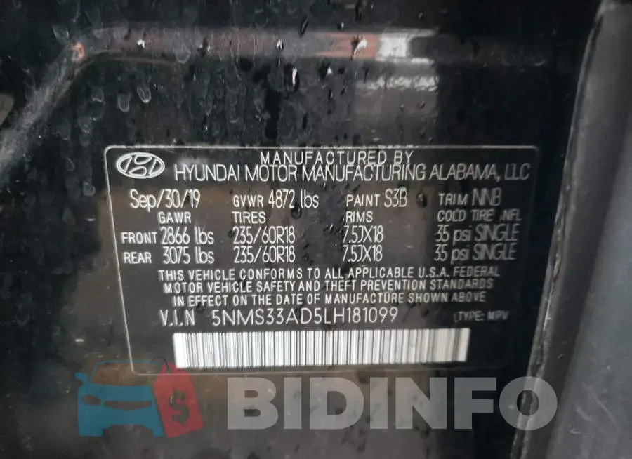 5NMS33AD5LH181099 Photo# 13