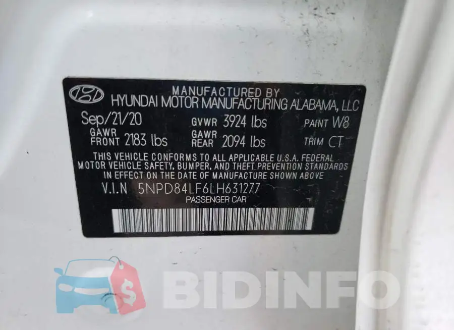 5NPD84LF6LH631277 Photo# 12