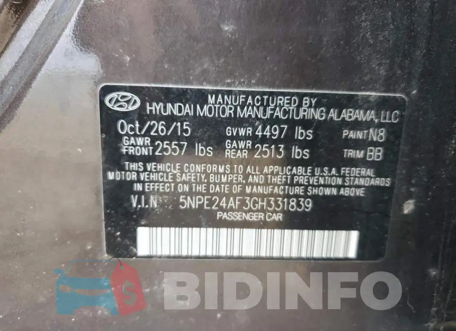 5NPE24AF3GH331839 Photo# 12