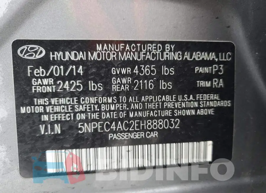 5NPEC4AC2EH888032 Photo# 12