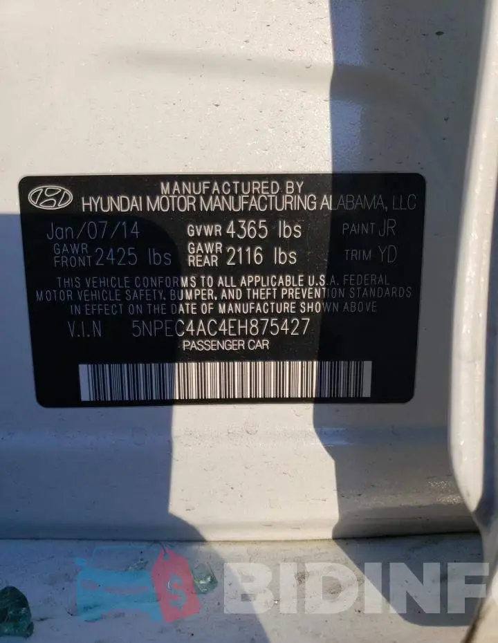 5NPEC4AC4EH875427 Photo# 12