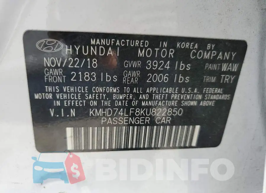 KMHD74LF8KU822850 Photo# 12