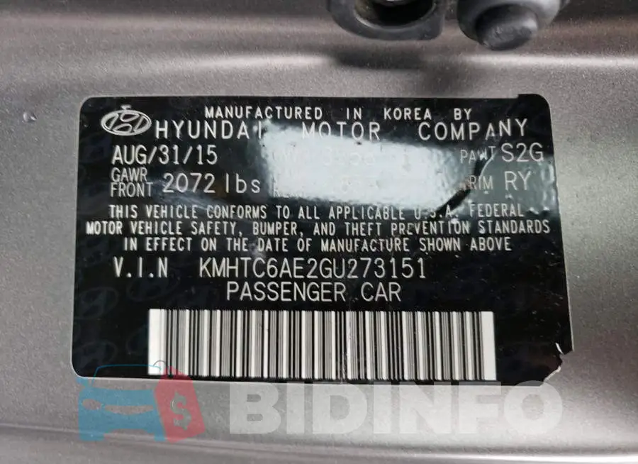 KMHTC6AE2GU273151 Photo# 12