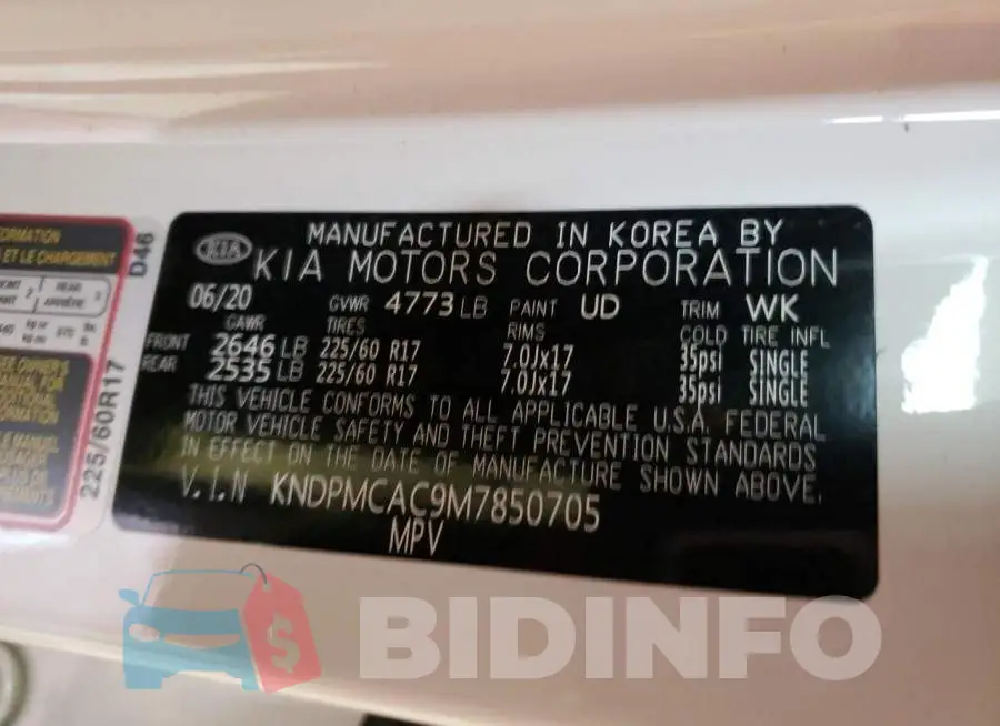 KNDPMCAC9M7850705 Photo# 14