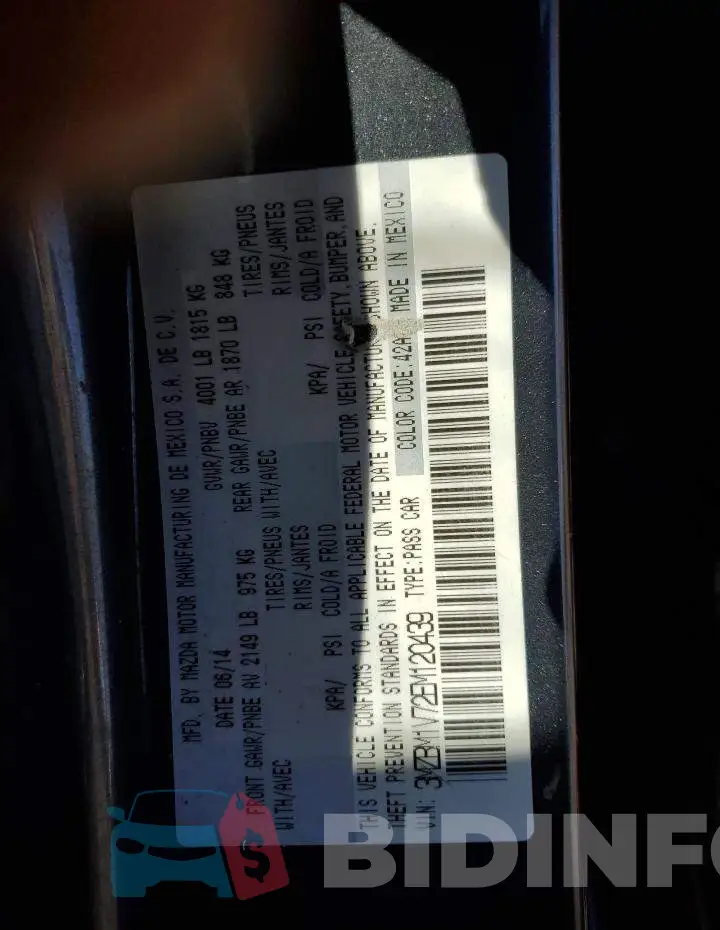 3MZBM1V72EM120439 Photo# 12
