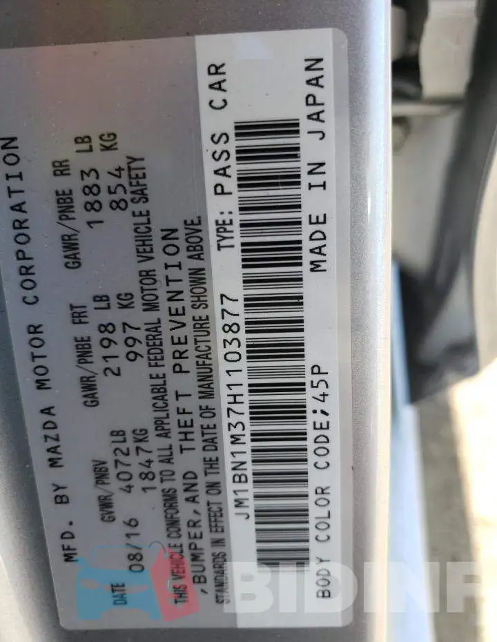 JM1BN1M37H1103877 Photo# 12