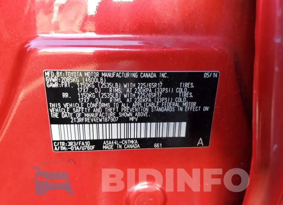 2T3RFREV4EW187907 Photo# 12