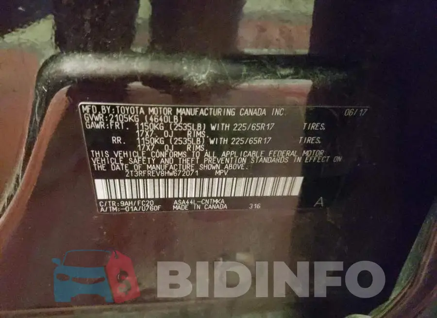 2T3RFREV8HW672071 Photo# 14