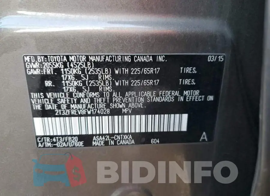 2T3ZFREV8FW174028 Photo# 12