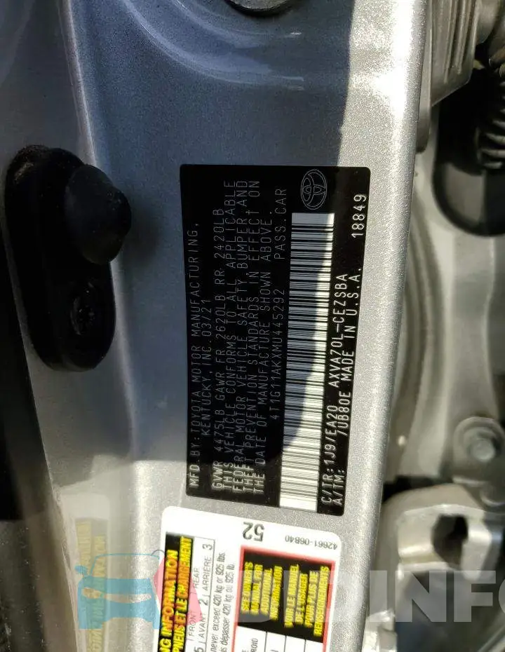 4T1G11AKXMU445292 Photo# 13
