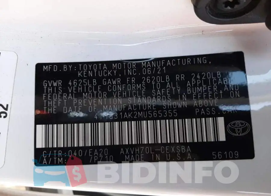4T1G31AK2MU565355 Photo# 12