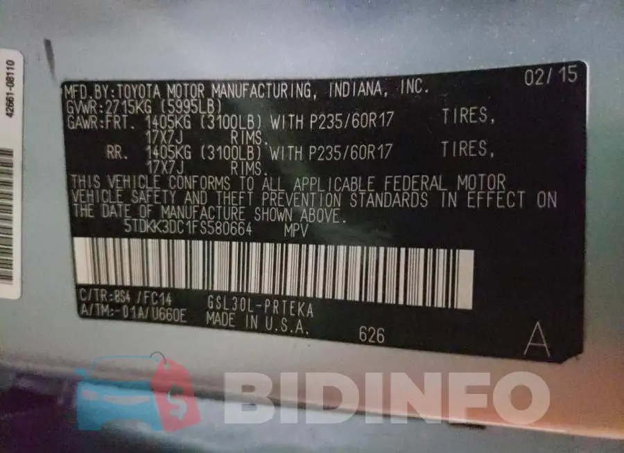 5TDKK3DC1FS580664 Photo# 13
