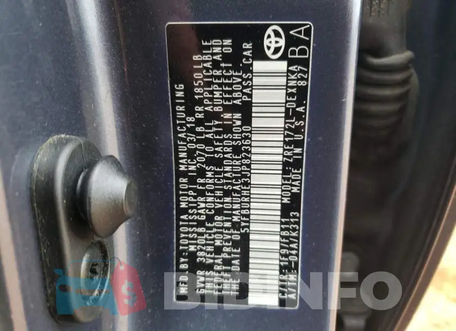 5YFBURHE3JP823630 Photo# 12