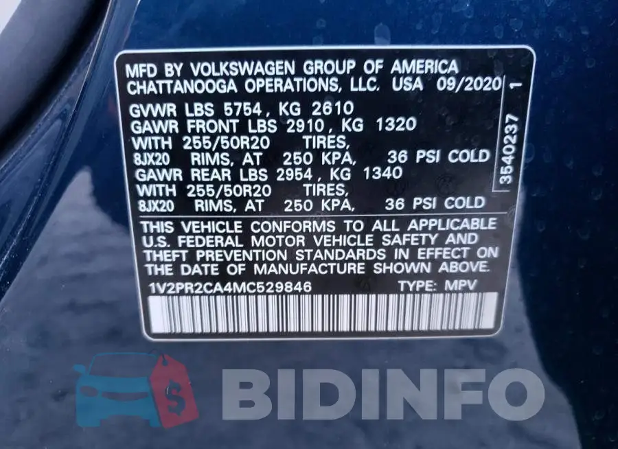 1V2PR2CA4MC529846 Photo# 13