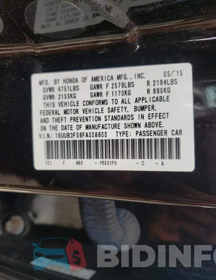 19UUB3F59FA008800 Photo# 12