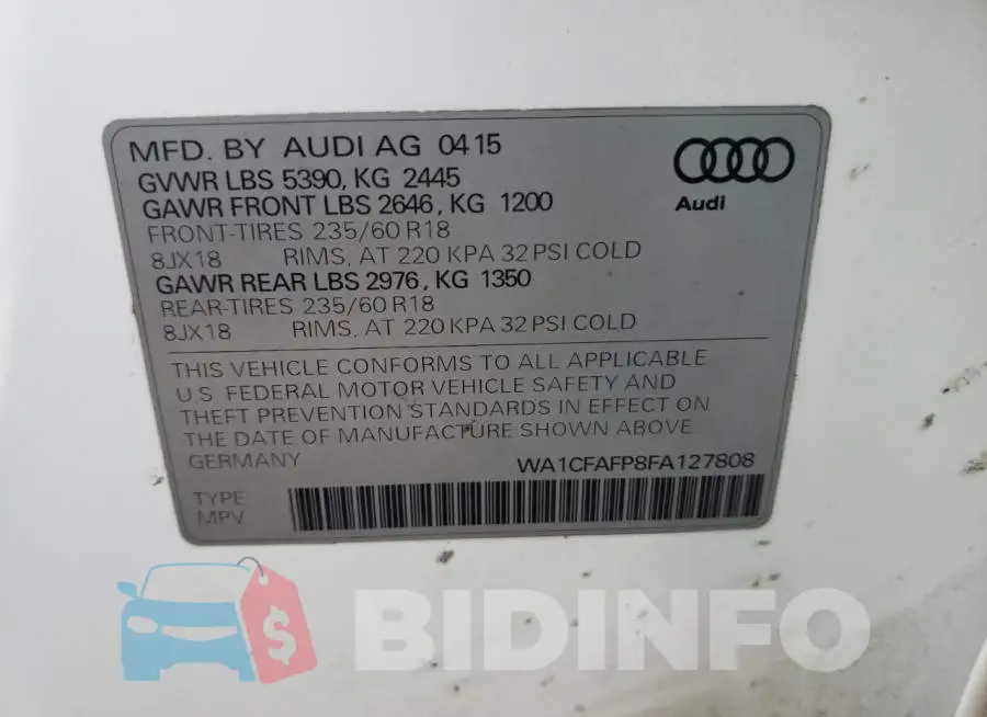 WA1CFAFP8FA127808 Photo# 14