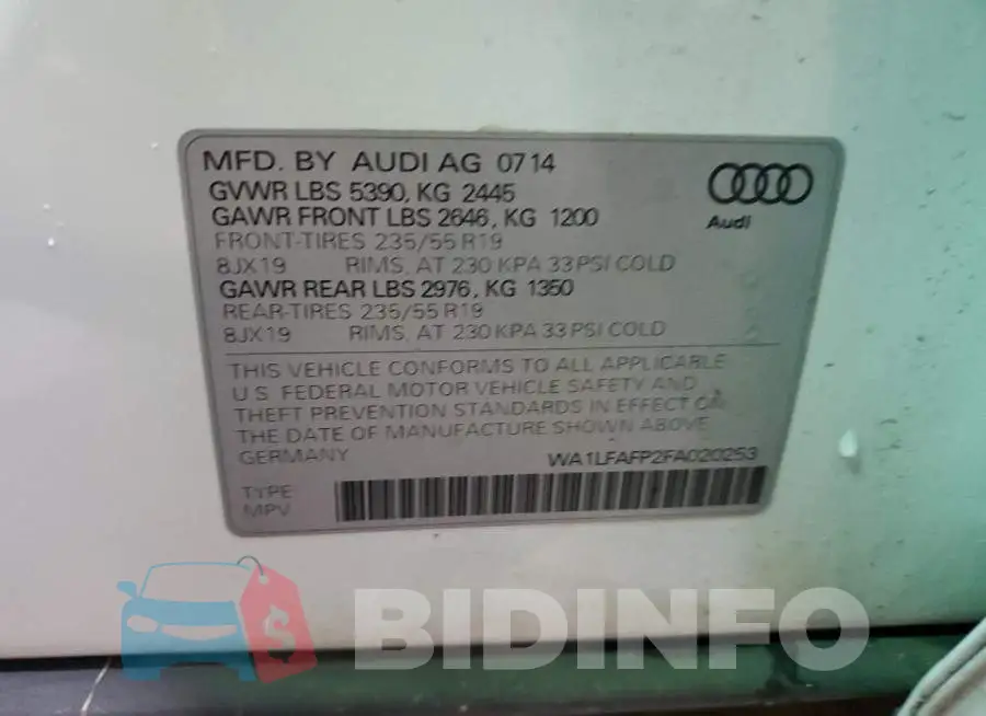 WA1LFAFP2FA020253 Photo# 13