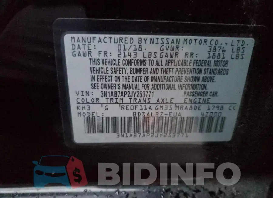 3N1AB7AP2JY253771 Photo# 12