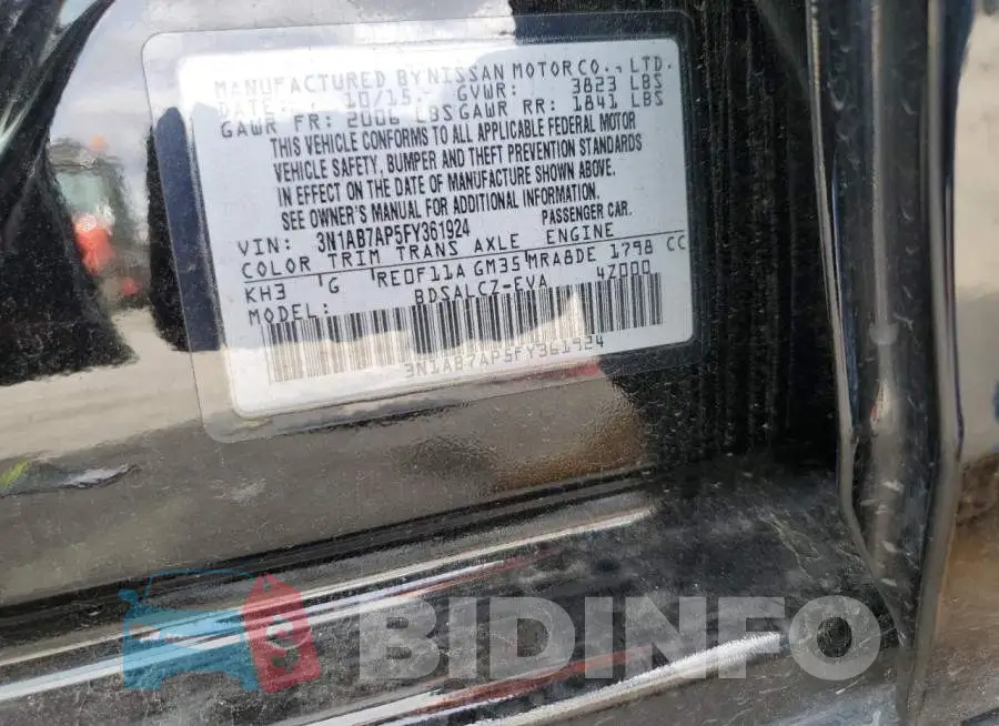 3N1AB7AP5FY361924 Photo# 12