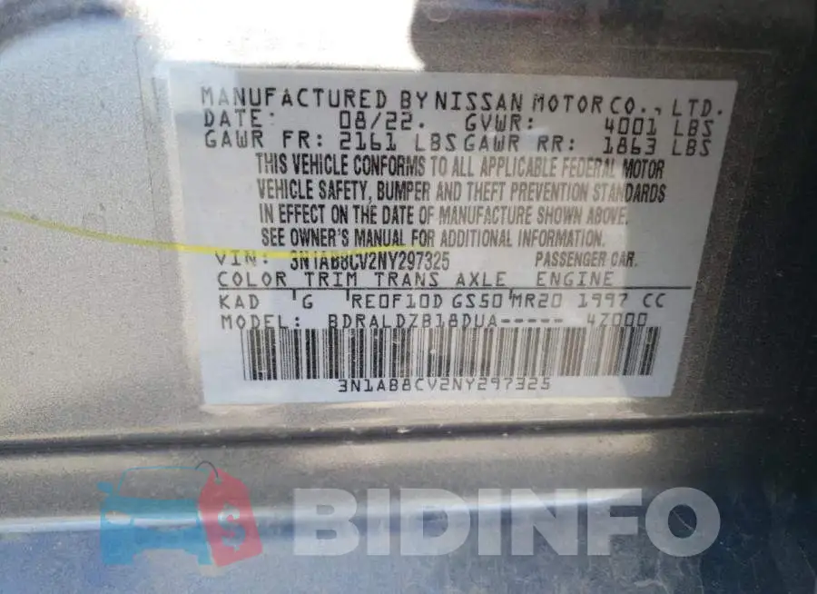 3N1AB8CV2NY297325 Photo# 12