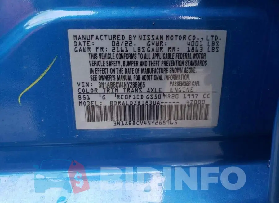 3N1AB8CV4NY288965 Photo# 13
