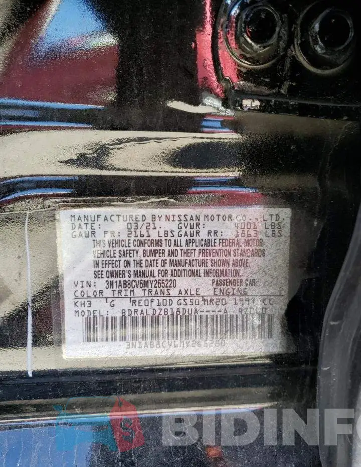 3N1AB8CV6MY265220 Photo# 12