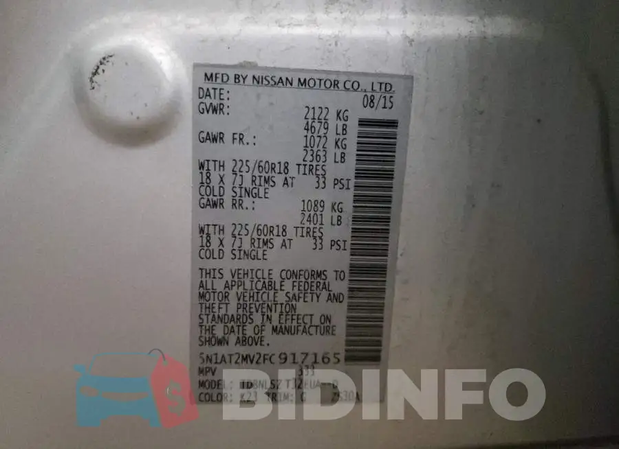 5N1AT2MV2FC917165 Photo# 14