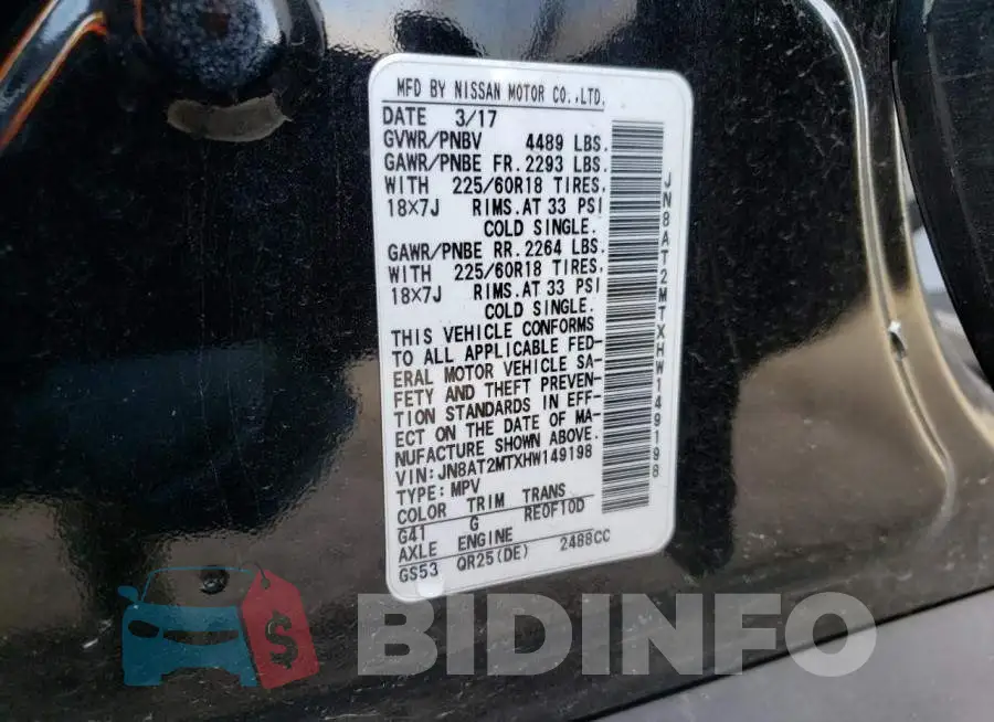 JN8AT2MTXHW149198 Photo# 12