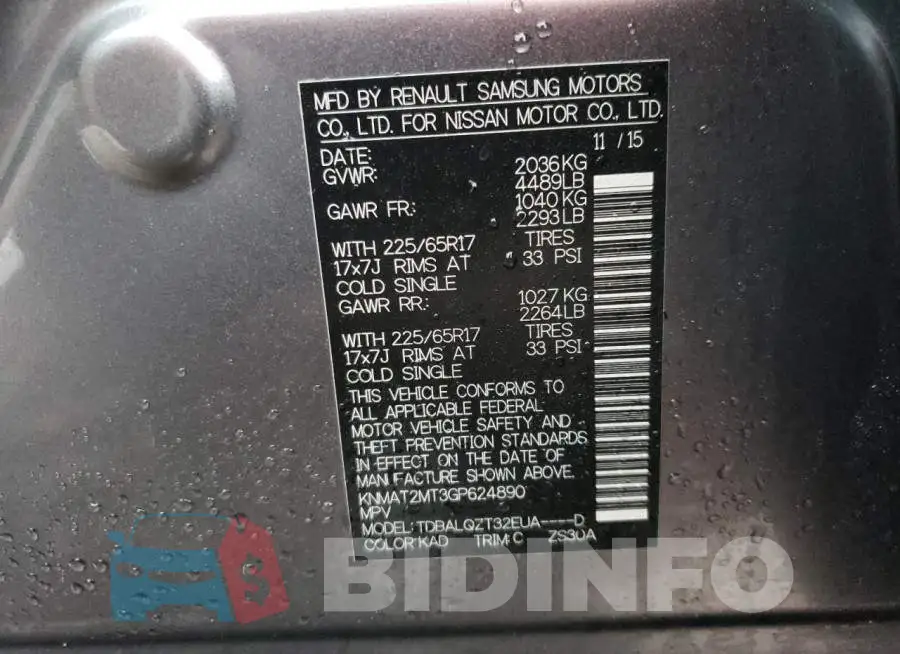 KNMAT2MT3GP624890 Photo# 14