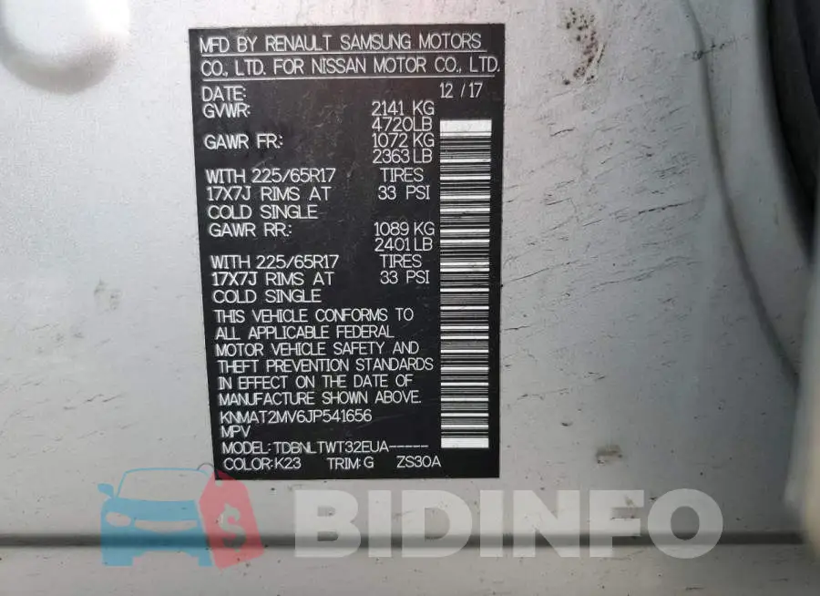 KNMAT2MV6JP541656 Photo# 13