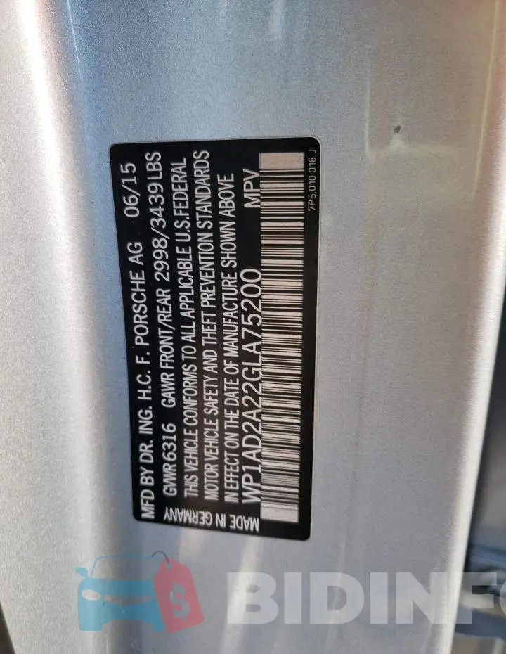 WP1AD2A22GLA75200 Photo# 13