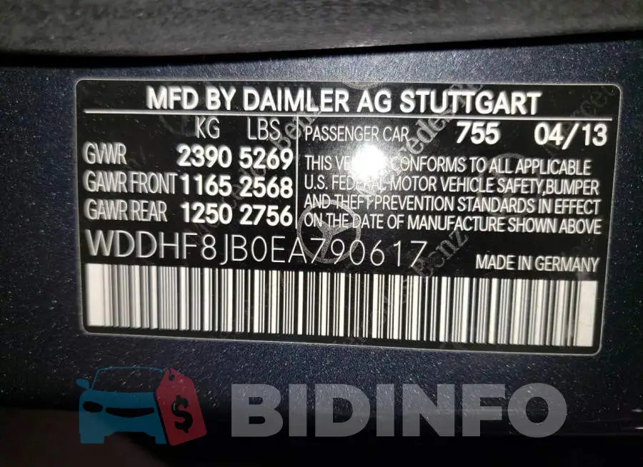 WDDHF8JB0EA790617 Photo# 12