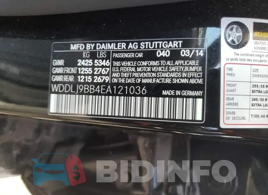 WDDLJ9BB4EA121036 Photo# 12