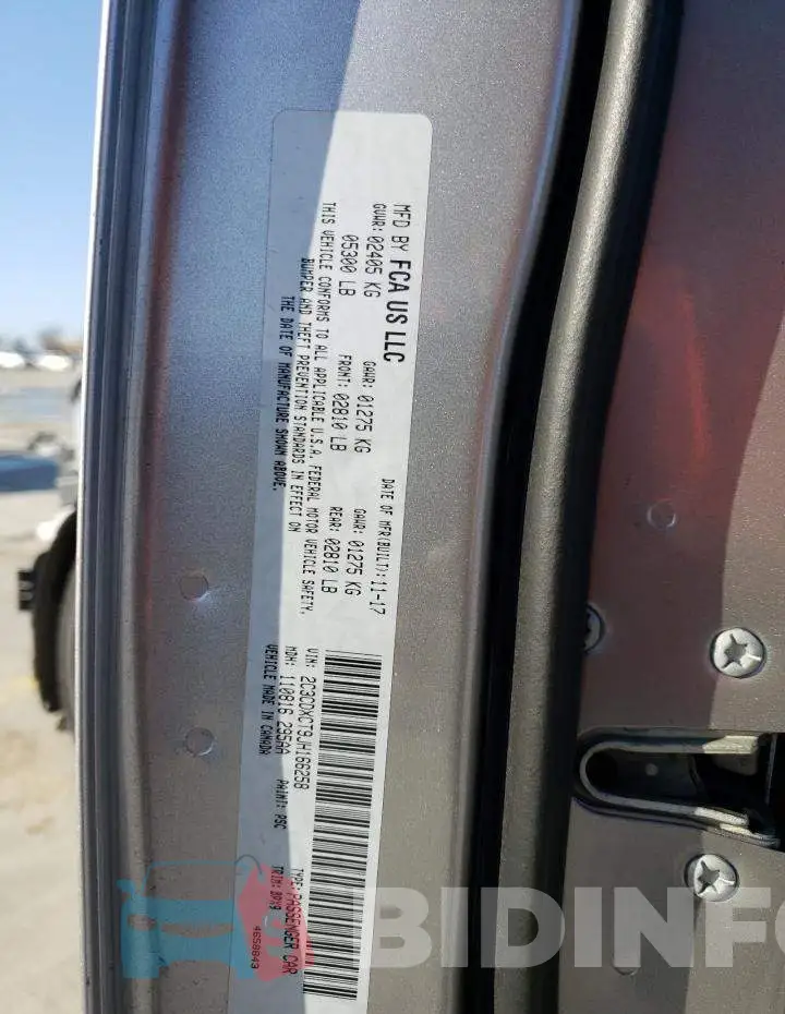 2C3CDXCT9JH166258 Photo# 13