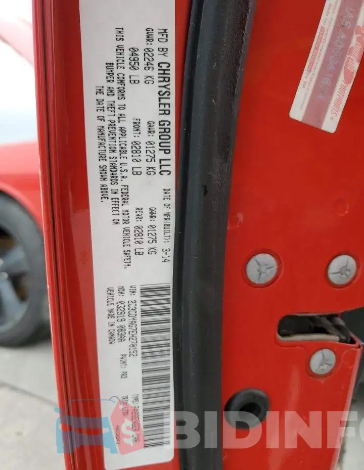 2C3CDYAG7EH270152 Photo# 12