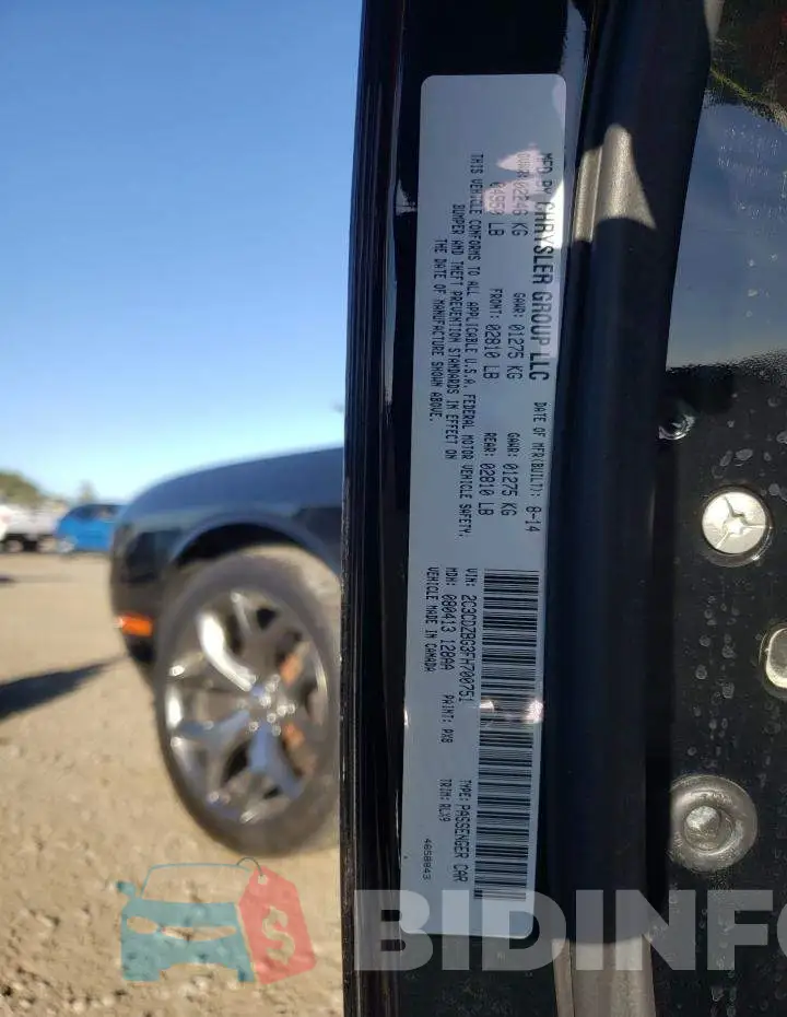 2C3CDZBG3FH700751 Photo# 10