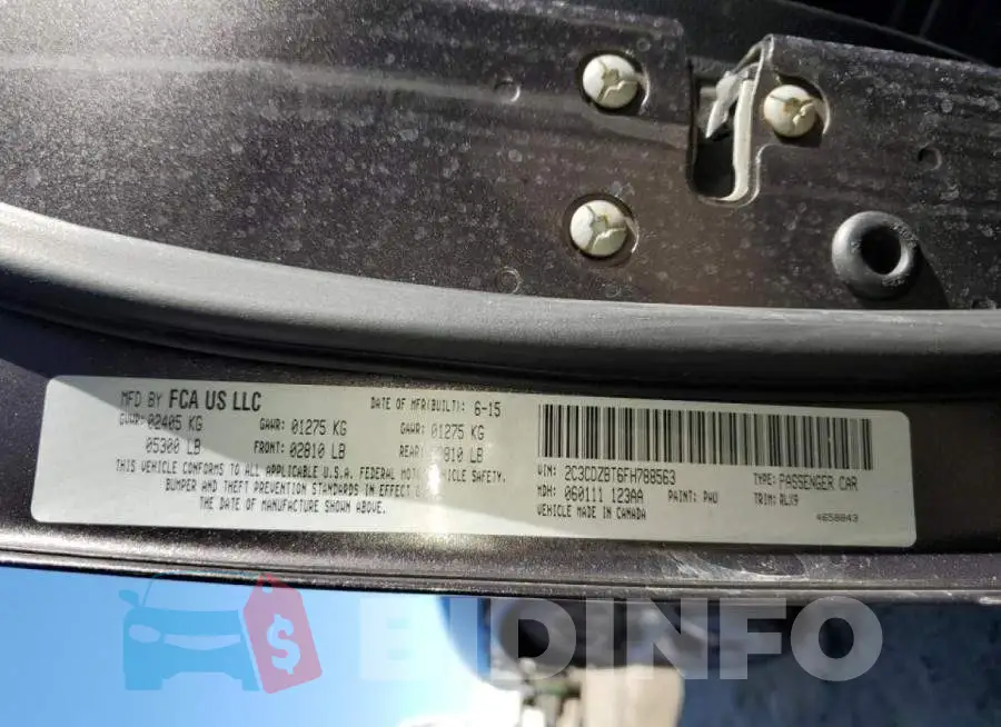 2C3CDZBT6FH788563 Photo# 13