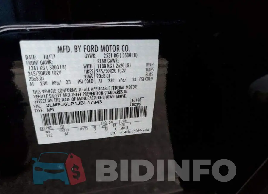 2LMPJ6LP1JBL17843 Photo# 12