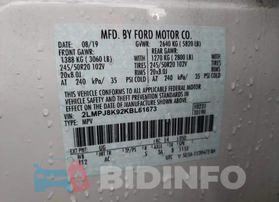 2LMPJ8K92KBL61673 Photo# 13