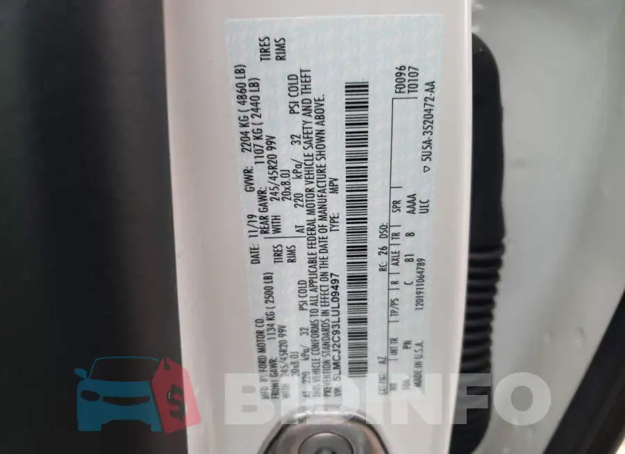 5LMCJ2C93LUL09497 Photo# 12