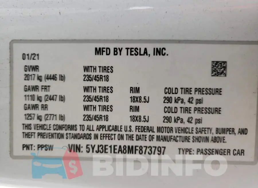 5YJ3E1EA8MF873797 Photo# 13