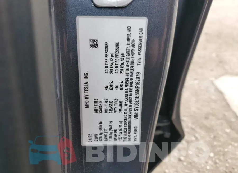 5YJ3E1EB6NF162979 Photo# 13