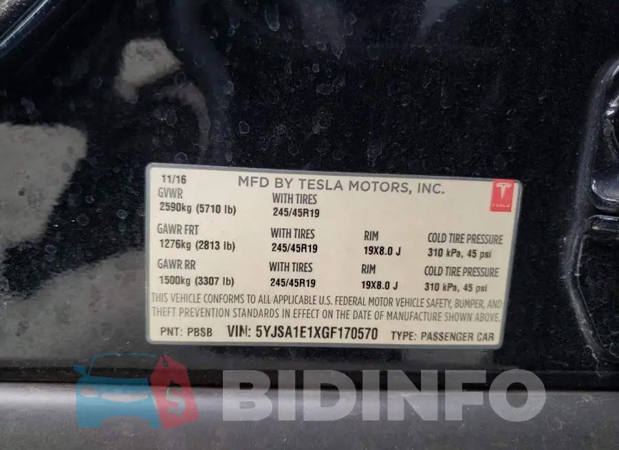 5YJSA1E1XGF170570 Photo# 12