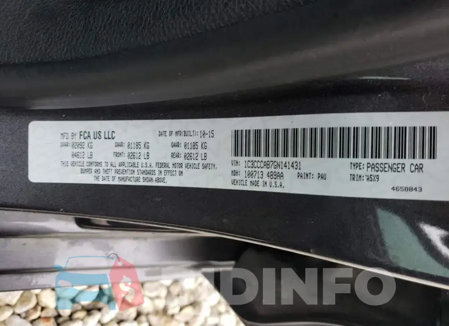 1C3CCCAB7GN141431 Photo# 12