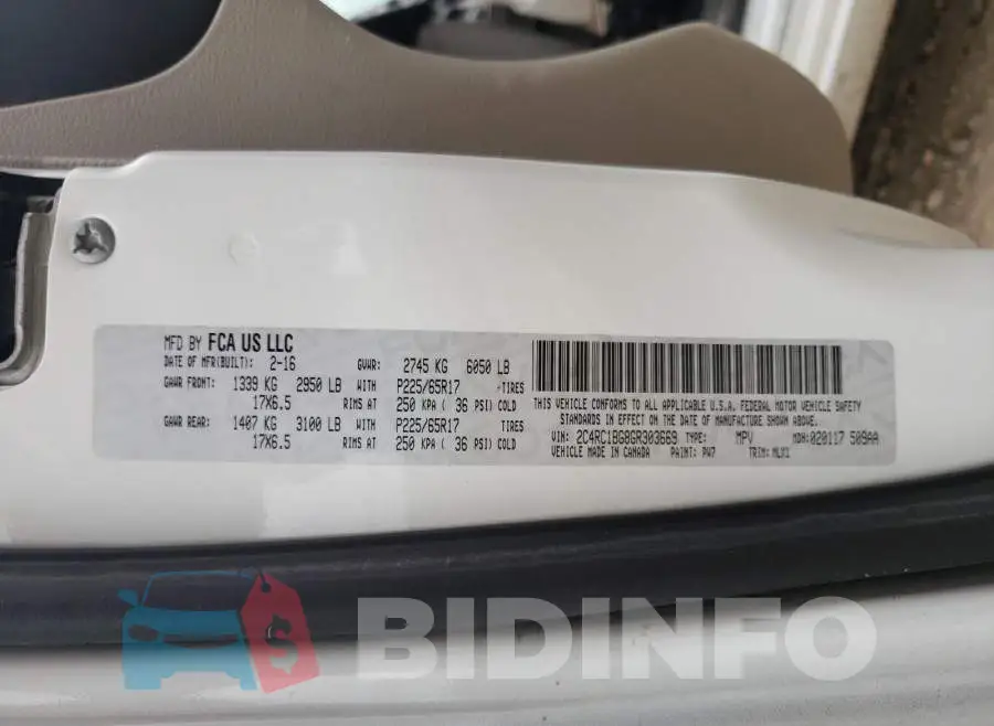 2C4RC1BG8GR303669 Photo# 10